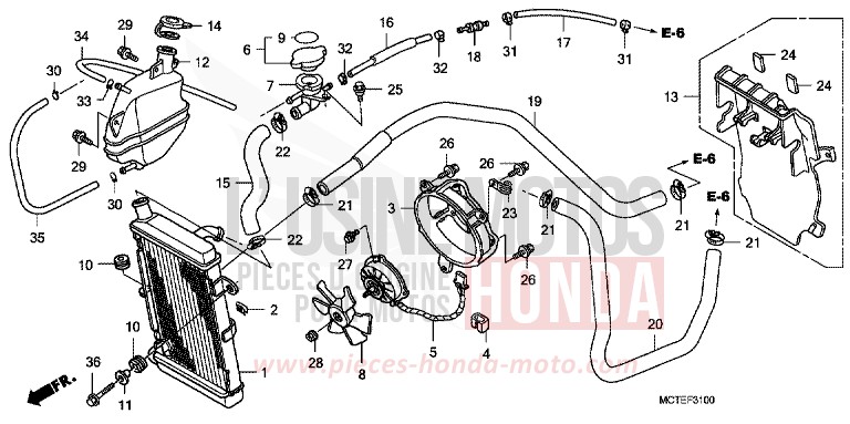 RADIATOR for Silver Wing DEGITAL SILVER METALLIC (NHA30) from 2007